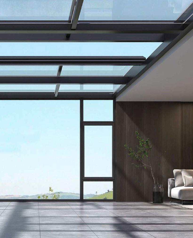 Double glazed casement windows detail