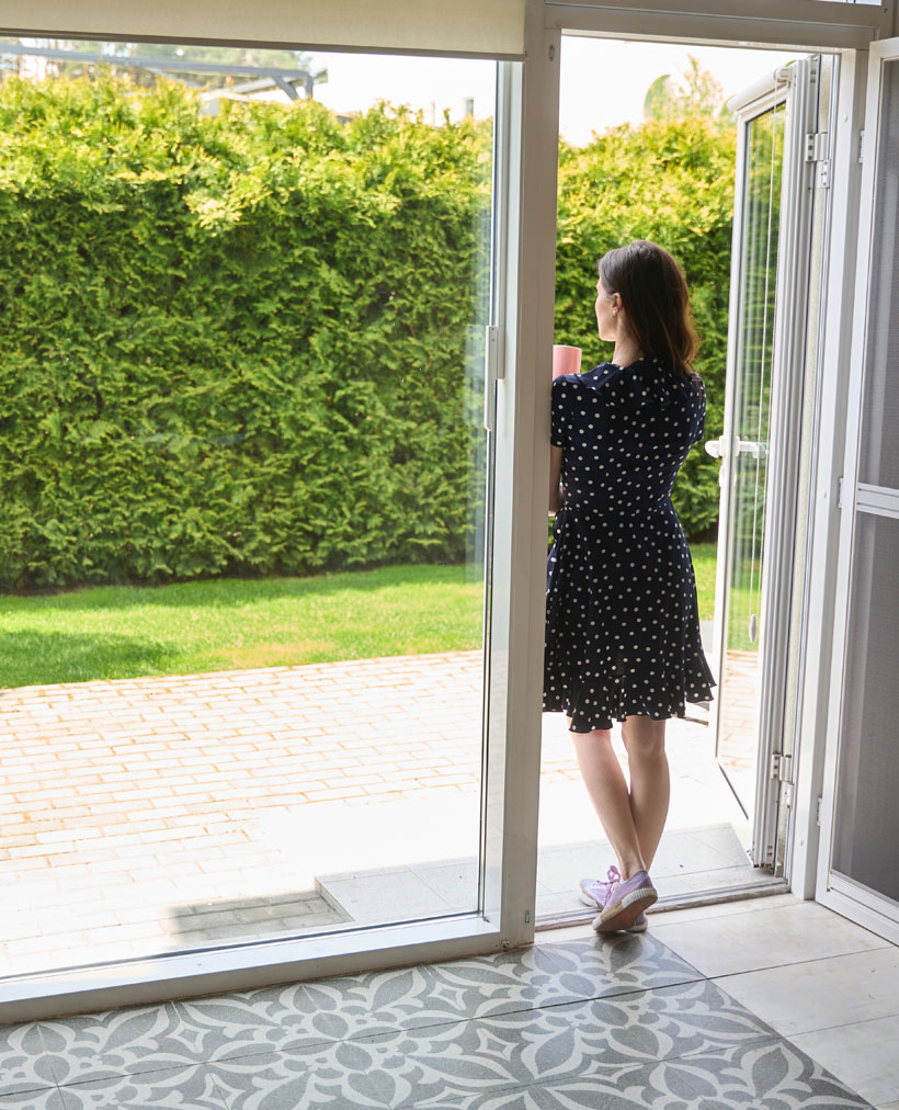 Lift slide doors large opening system