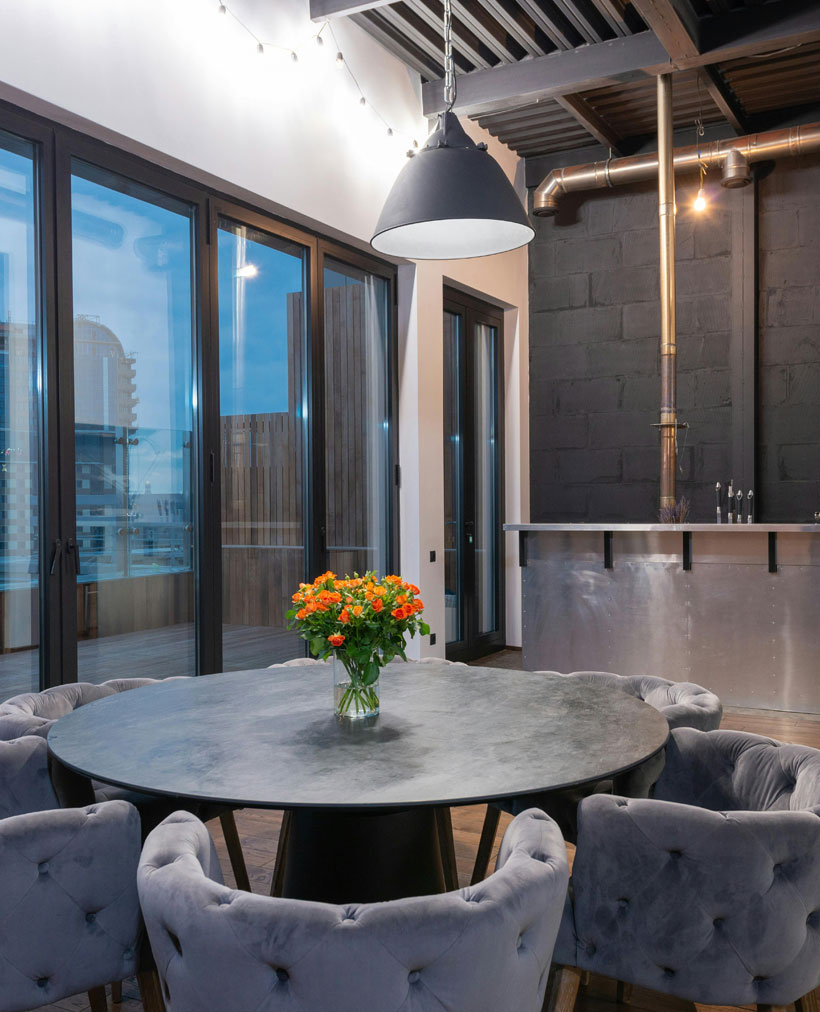 Stacking doors installation exterior